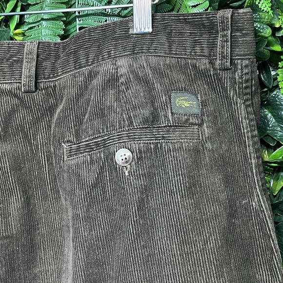LACOSTE Corduroy Pants Men 38x30 Brown Chino Preppy Old Mony Straight‎ 2605 - Picture 10 of 10